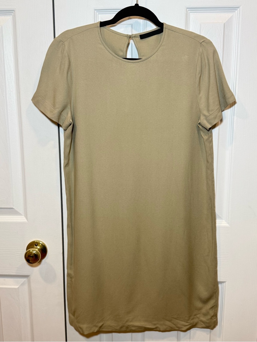 Jenni Kayne Olive Green Short Sleeve Shift Dress